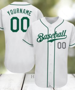 Custom White Kelly Green Light Gray Authentic Baseball Jersey