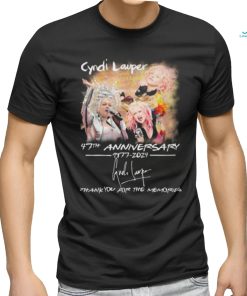 Cyndi Lauper Girls Just Want to Have Fun Farewell Tour 47th Anniversary 1977 2024 Thank You For The Memories T Shirt