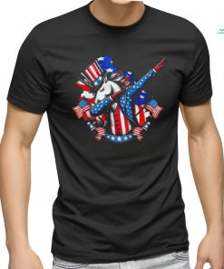 Dabbing Unicorn 4th Of July American Flag Patriotic Usa Flag shirt
