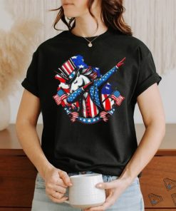 Dabbing Unicorn 4th Of July American Flag Patriotic Usa Flag shirt