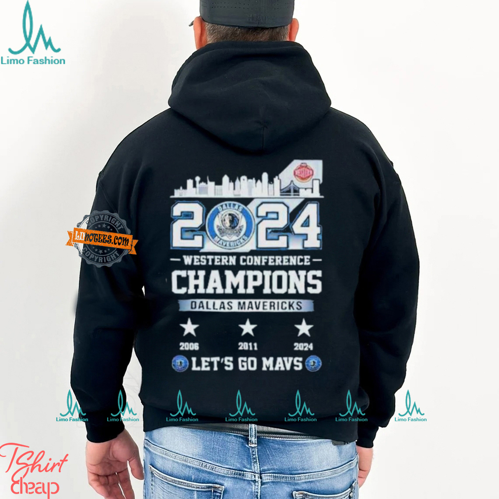 Dallas Mavericks 2024 Western Conference Champions Let’s Go Mavs Skyline Shirt Dallas Mavericks 2024 Western Conference Champions Let’s Go Mavs Skyline Shirt