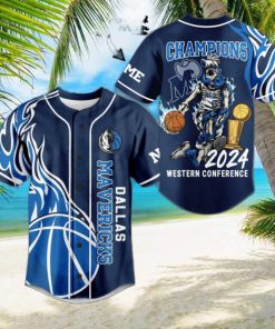 Dallas Mavericks Champions 2024 Western Conference Personalized Baseball Jersey