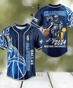 Dallas Mavericks Champions 2024 Western Conference Personalized Baseball Jersey