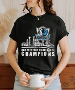 Dallas Mavericks Players Name Skyline 2023 2024 NBA Western Conference Champions shirt