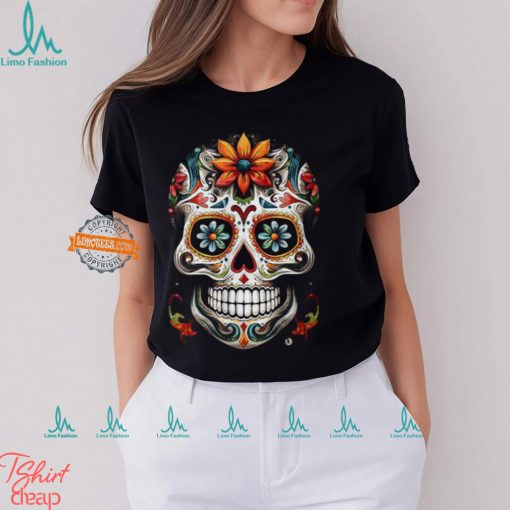 Day Of The Dead Inspired Sugar Skull T Shirt