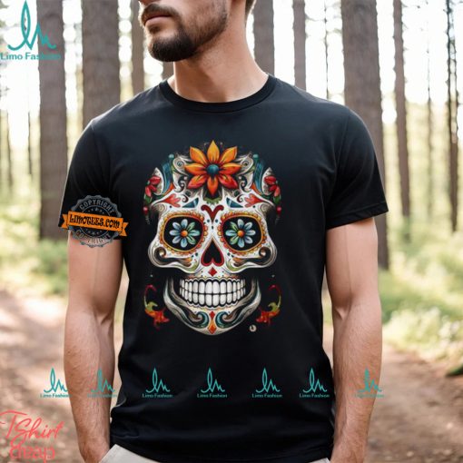 Day Of The Dead Inspired Sugar Skull T Shirt