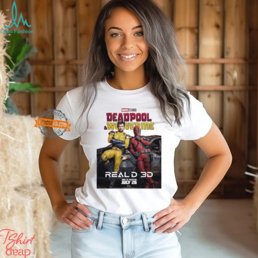 Deadpool and Wolverine Reald 3D New Poster Only In Theaters On July 26 Vintage T Shirt