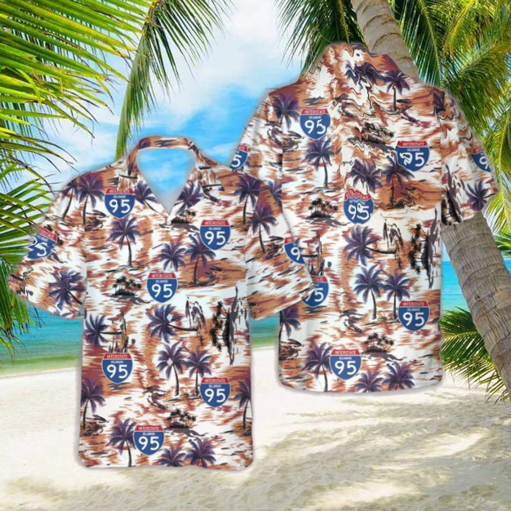 Delaware Interstate Route 95 Highway Hawaiian Shirt Delaware Interstate Route 95 Highway Hawaiian Shirt