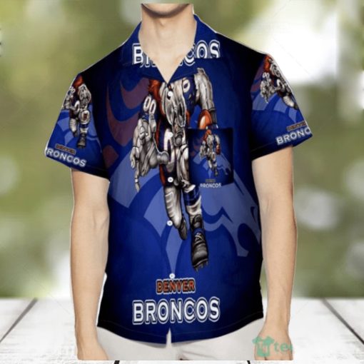 Denver Broncos Mascot 3D Hawaiian Shirt Sport Fans Gift Summer Gift