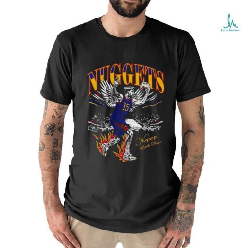 Denver Nuggets Nikola Jokic 15 angel never back down retro shirt