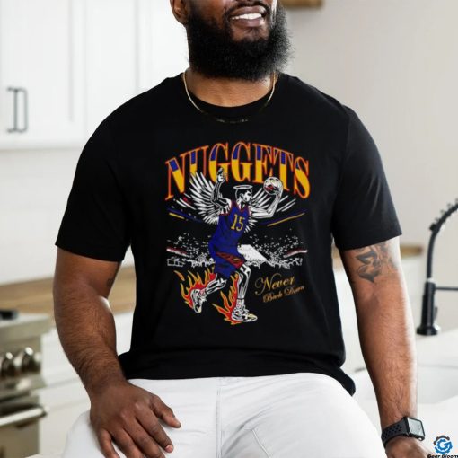 Denver Nuggets Nikola Jokic 15 angel never back down retro shirt