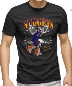 Denver Nuggets Nikola Jokic 15 angel never back down retro shirt