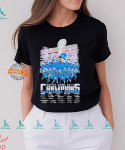 Detroit Lions Super Bowl LVIII 2024 Champions Signatures Shirt