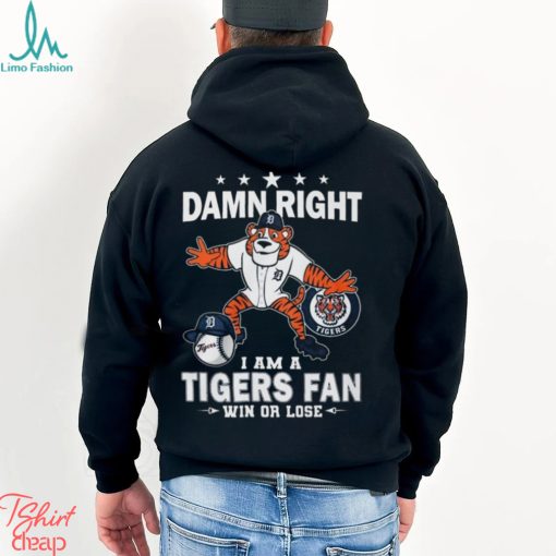 Detroit tigers baseball team paws I am a fan win or lose 2024 shirt