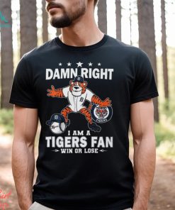 Detroit tigers baseball team paws I am a fan win or lose 2024 shirt
