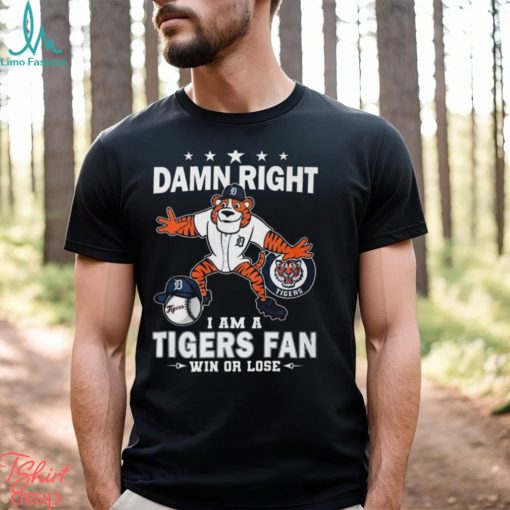 Detroit tigers baseball team paws I am a fan win or lose 2024 shirt