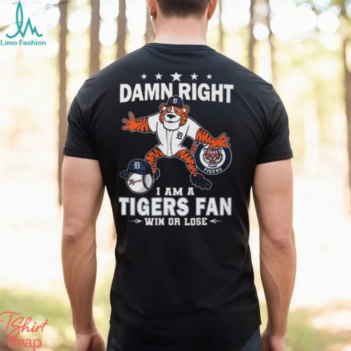 Detroit tigers baseball team paws I am a fan win or lose 2024 shirt