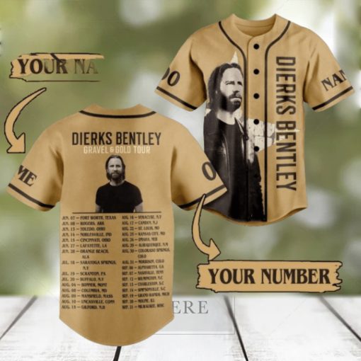 Dierks Bentley Gravel & Gold Tour Custom Baseball Jersey