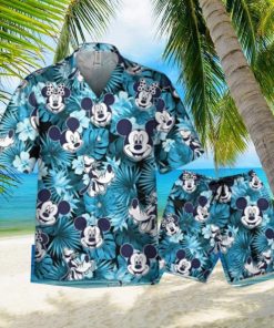 Disney Mickey And Friends Seamless Blue Style Hawaii Shirt