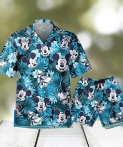 Disney Mickey And Friends Seamless Blue Style Hawaii Shirt