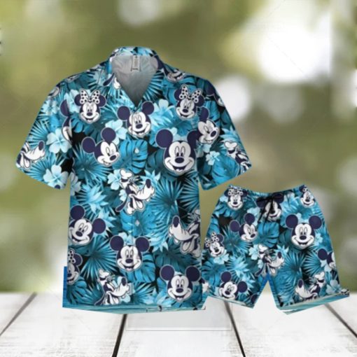 Disney Mickey And Friends Seamless Blue Style Hawaii Shirt