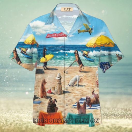 Dog Day Of Summer Beach Hawaiian Shirt