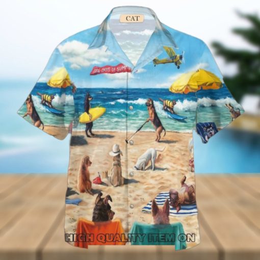 Dog Day Of Summer Beach Hawaiian Shirt