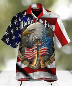 Eagle American Home Of The Free Hawaiian Shirt