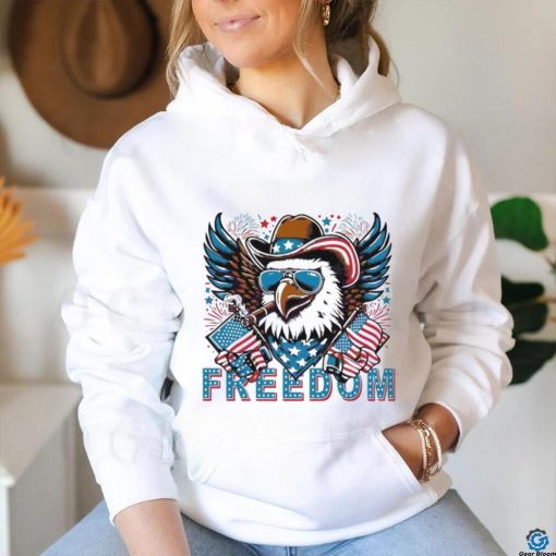Eagles Cowboy Freedom Us Flag 4th Of July 2024 Shirt