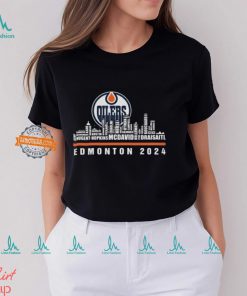 Edmonton Oilers Hockey Team Skyline 2024 Stanley Cup Edmonton 2024 Logo Shirt