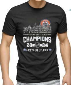Edmonton Oilers Skyline Teams Names Western Conference Champions 2024 Lets Go Oilers shirt, hoodie, sweater, long sleeve and tank top Edmonton Oilers Skyline Teams Names Western Conference Champions 2024 Lets Go Oilers shirt