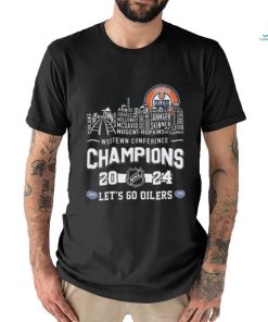 Edmonton Oilers Skyline Teams Names Western Conference Champions 2024 Lets Go Oilers shirt, hoodie, sweater, long sleeve and tank top Edmonton Oilers Skyline Teams Names Western Conference Champions 2024 Lets Go Oilers shirt