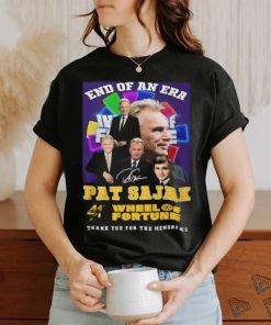 End Of An Era Pat Sajak 41st Anniversary Wheel Of Fortune Thank You For The Memories T Shirt