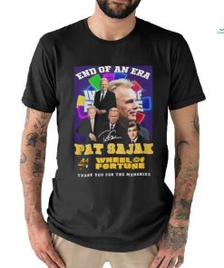 End Of An Era Pat Sajak 41st Anniversary Wheel Of Fortune Thank You For The Memories T Shirt