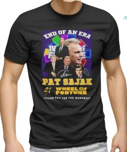 End Of An Era Pat Sajak 41st Anniversary Wheel Of Fortune Thank You For The Memories T Shirt