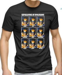 Expressions Of Wolverine Logan 9 Shades T shirt