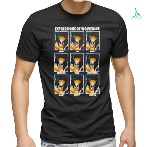 Expressions Of Wolverine Logan 9 Shades T shirt