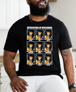 Expressions Of Wolverine Logan 9 Shades T shirt