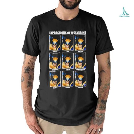 Expressions Of Wolverine Logan 9 Shades T shirt