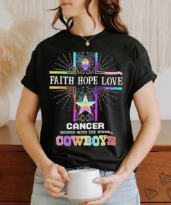 Faith Hope Love Cancer Messed With The Wrong Dallas Cowboys Pride Shirt