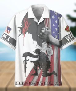 Father Day U.S. Marine Corps Veterans Trending Hawaiian Shirt