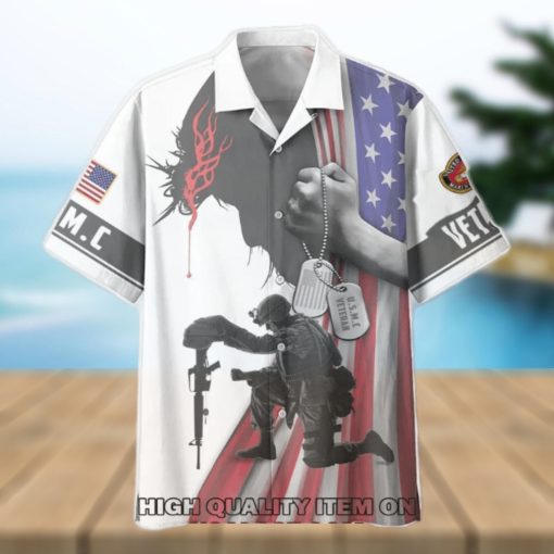 Father Day U.S. Marine Corps Veterans Trending Hawaiian Shirt