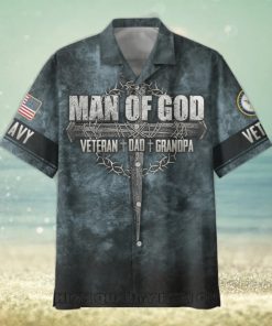 Father Day U.S. Navy Veterans Man Of God Hawaiian Shirt