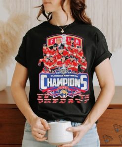 Florida Panthers 2023 2024 Stanley Cup Final Champions Players Signatures Shirt
