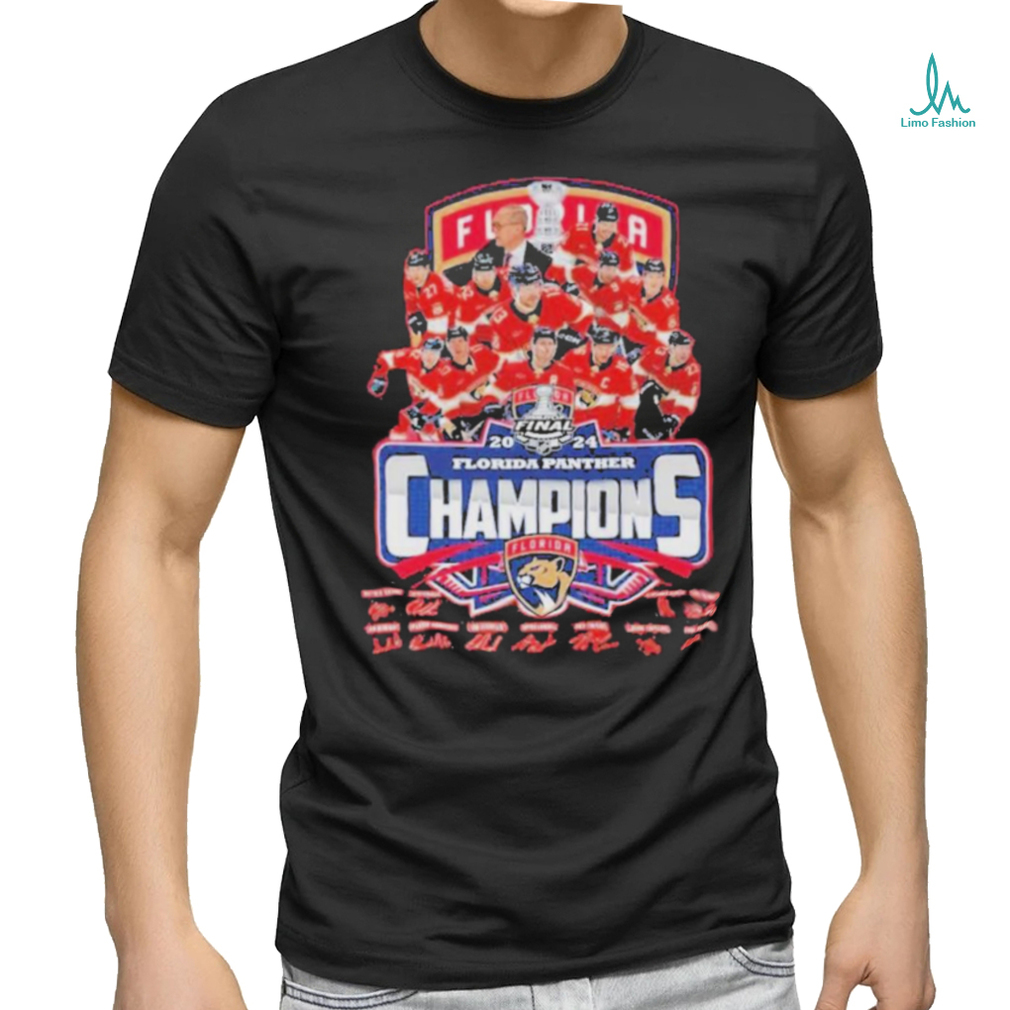 Florida Panthers 2023 2024 Stanley Cup Final Champions Players Signatures Shirt Florida Panthers 2023 2024 Stanley Cup Final Champions Players Signatures Shirt