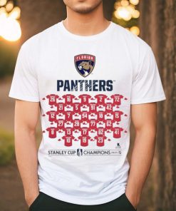 Florida Panthers 2024 Stanley Cup Champions Jersey Roster T Shirt