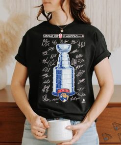 Florida Panthers 2024 Stanley Cup Champions Signature Roster T Shirt