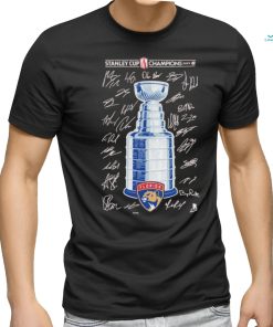 Florida Panthers 2024 Stanley Cup Champions Signature Roster T Shirt