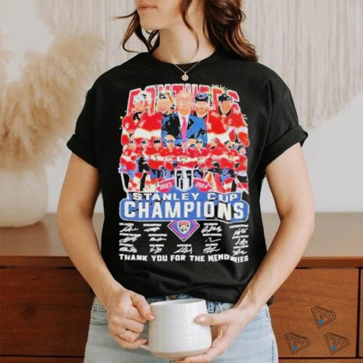 Florida Panthers 2024 Stanley Cup Champions Signature Shirt