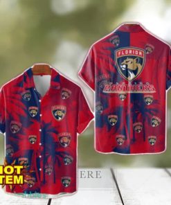 Florida Panthers Hawaiian Shirt 3D Vintage Coconut Pattern Beach Shirt